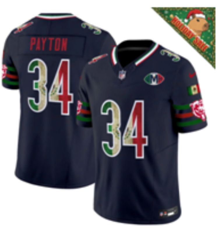Men 2026 Chicago Bears #34 Payton black 3th generations Nike Limited NFL Jersey style 002->chicago bears->NFL Jersey